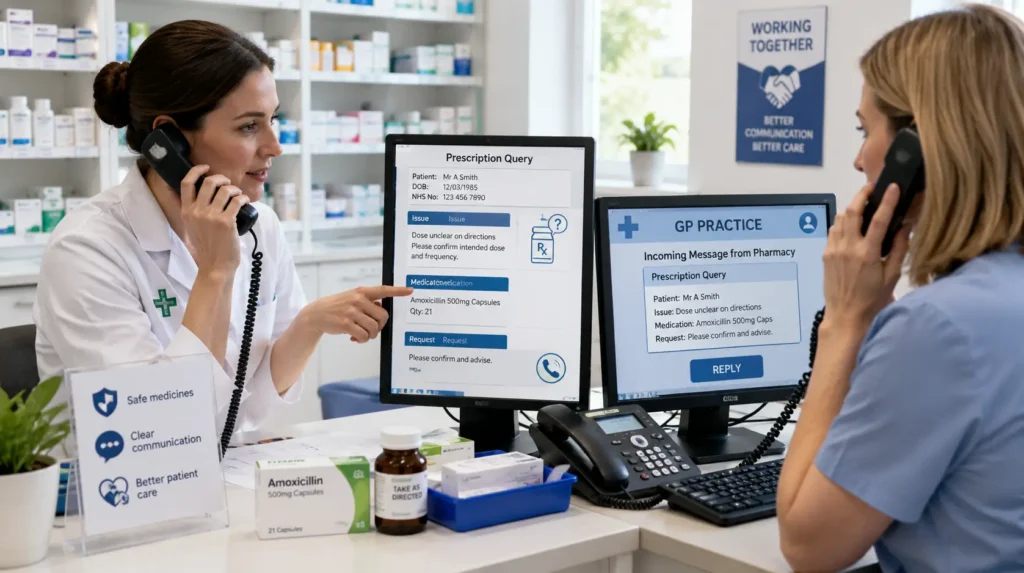 How Pharmacists Communicate Important Medicine Changes to GP Practices